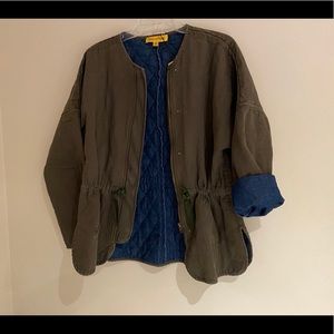 Designer Dance & Marvel Olive Quilted Jacket Large NEW